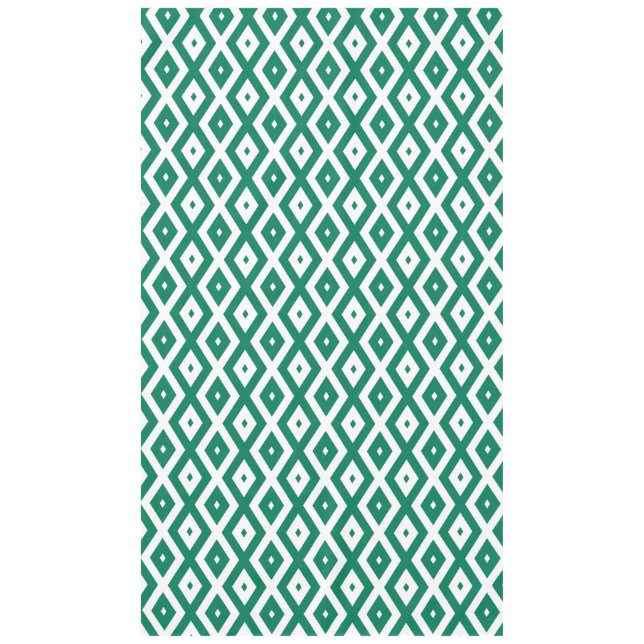 Nappe Motif de diamant vert et blanc (Devant)