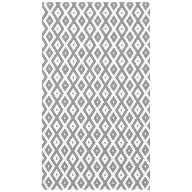 Nappe Motif de diamants gris et blanc (Devant)