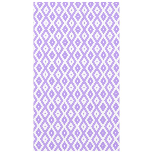 Nappe Motif de diamants violet et blanc (Devant)