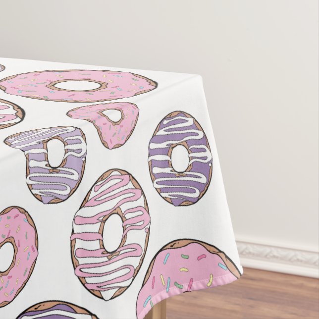 Nappe Motif De Donuts, Donuts Roses, Donuts Violets (In Situ)