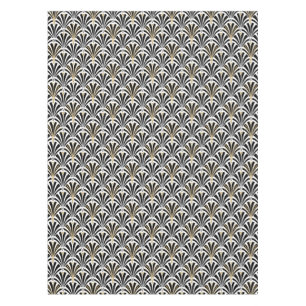 Nappe Motif de fan d'art déco - noir et blanc