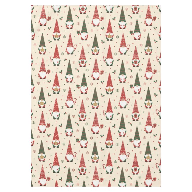 Nappe Motif de fête de gnome de Noël (Devant)
