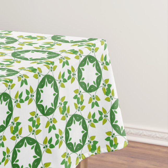 Nappe Motif de feuille, motif de feuilles, feuilles vert (In Situ)