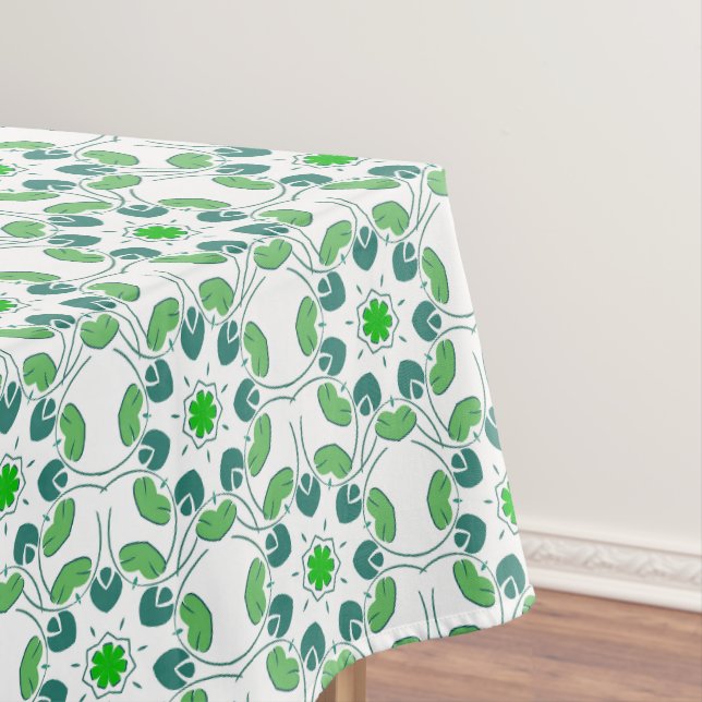 Nappe Motif de feuille, motif de feuilles, feuilles vert (In Situ)