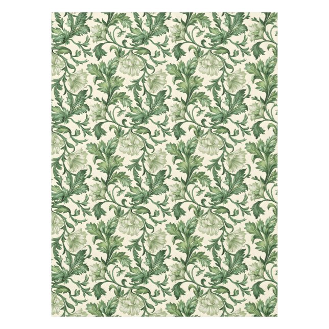 Nappe Motif de feuilles d'acanthe vert foncé orné (Devant)