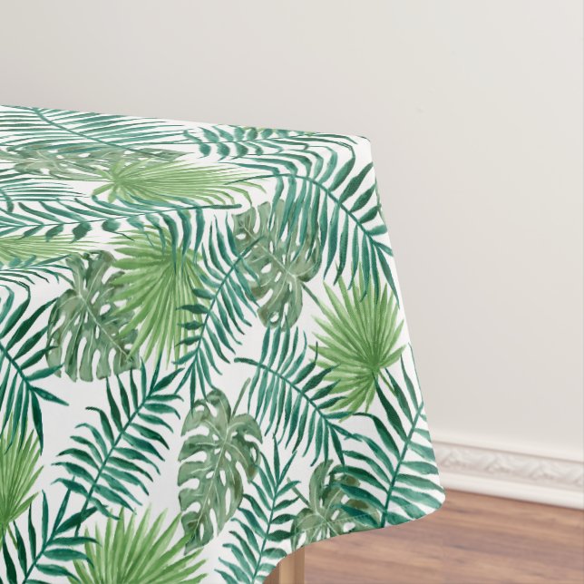 Nappe Motif de feuilles de palmier botanique tropical (In Situ)