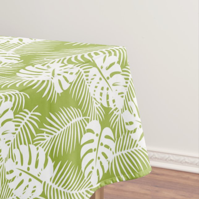 Nappe Motif de feuilles de palmier vertes de la forêt tr (In Situ)