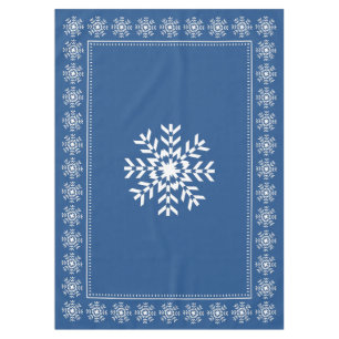 Nappe Motif de Fléau de neige bleu scandinave