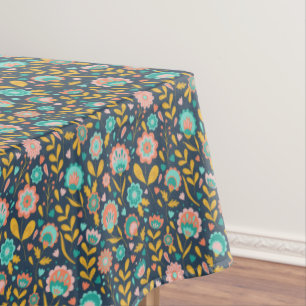 Nappe Motif de fleur d'art populaire