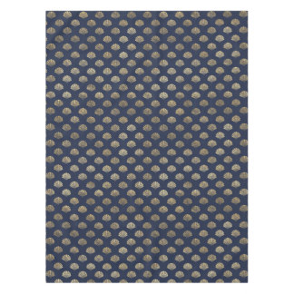 Nappe Motif de fleurs Art déco Vintage or et marine