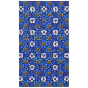 Nappe Motif de fleurs bleues