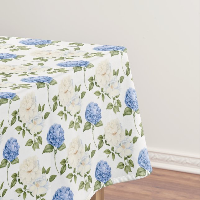 Nappe Motif de fleurs d'hydrangea bleu élégant  (In Situ)