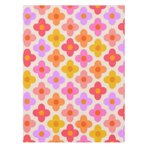 Nappe Motif de fleurs hippies colorées rétro