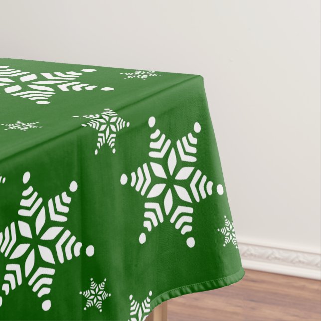 Nappe Motif de flocon de neige, Flakes blancs, Neige, Ve (In Situ)