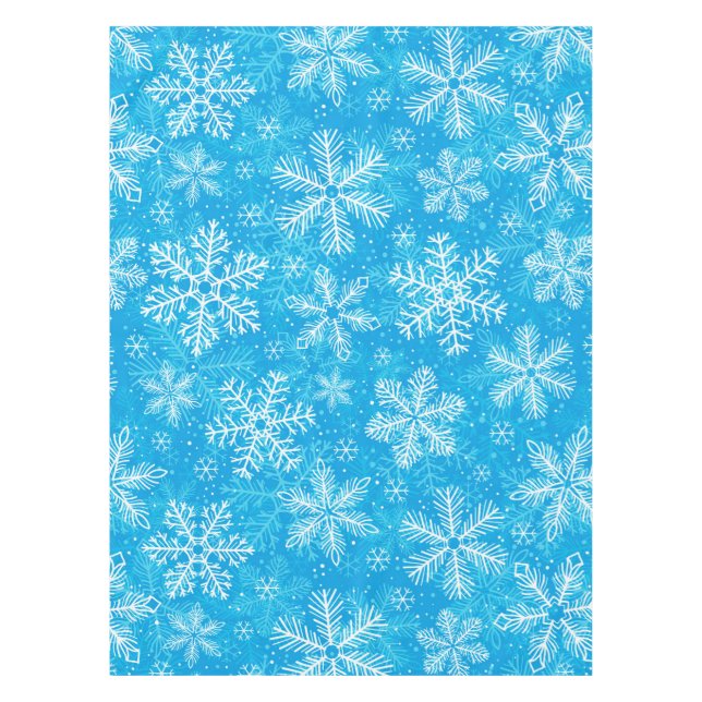 Nappe Motif de flocons blancs (Devant)