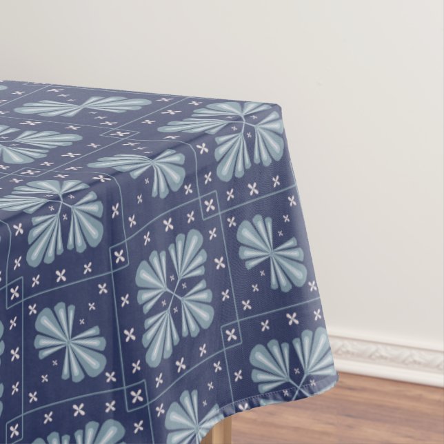 Nappe Motif de formes géométriques bleues  (In Situ)