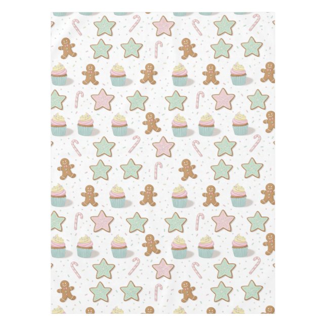 Nappe Motif de friandises de boulangerie de Noël (Devant)