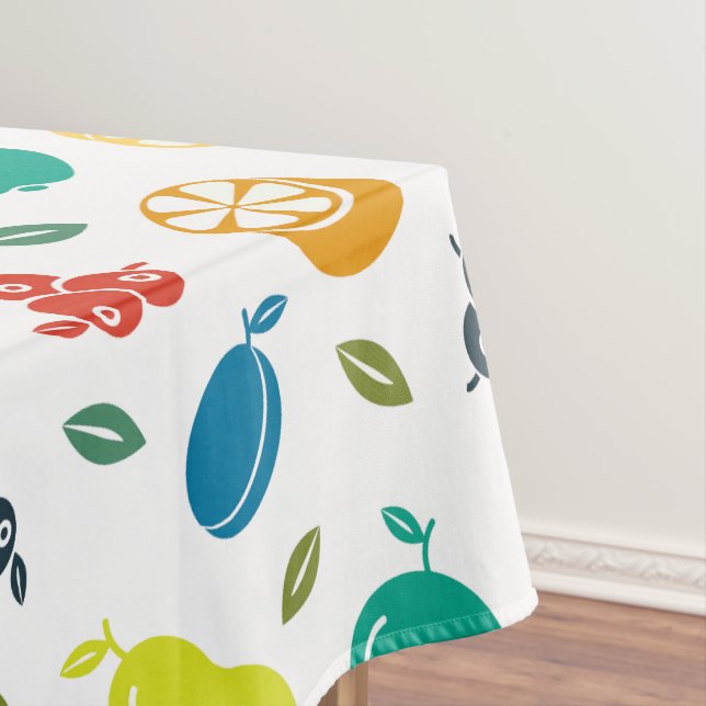 Nappe Motif de fruits, Plum, Orange, Citron, Poire, Pomm (In Situ)