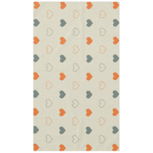Nappe Motif de grille de cœurs orange et vert