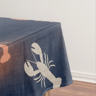 Nappe Motif de homard côtier – Été fruits de mer nautiqu