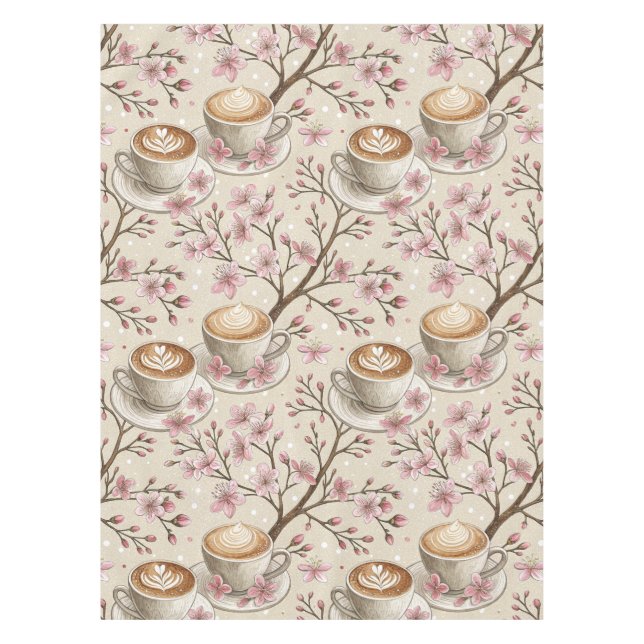 Nappe Motif de housse de café au sakura (6) (Devant)