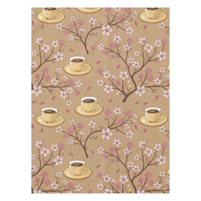 Nappe Motif de housse de café Fleur de Cerisier (1) (Devant)