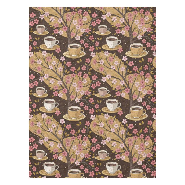 Nappe Motif de housse de café Fleur de Cerisier (8) (Devant)