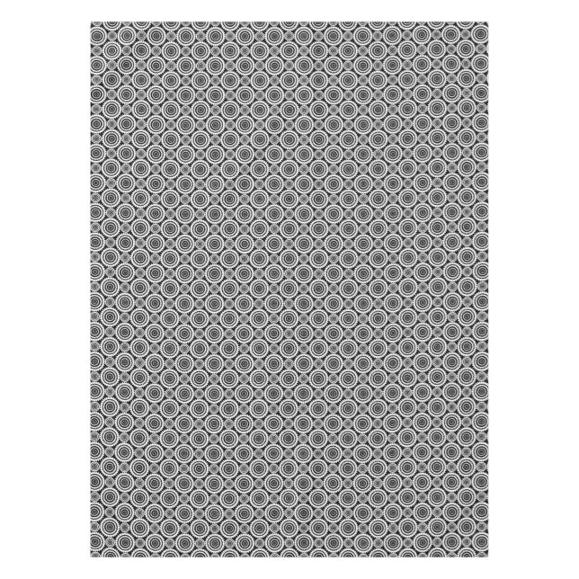 Nappe Motif de kaléidoscope noir et blanc d'art moderne (Devant)