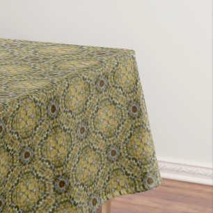 Nappe Motif de Knit Vintage vert et or
