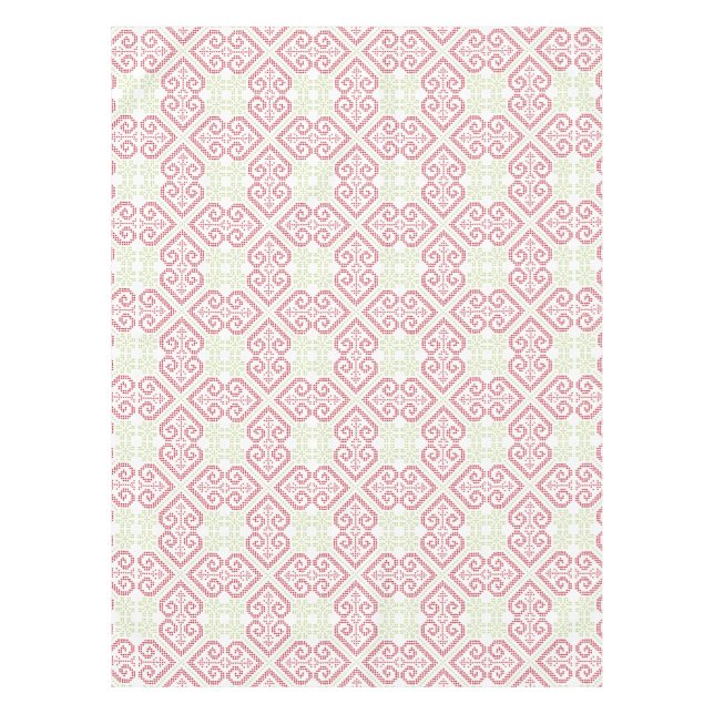 Nappe motif de la broderie de croix vintage (Devant)