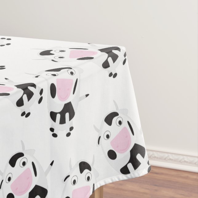 Nappe Motif de la vache blanche noire (In Situ)