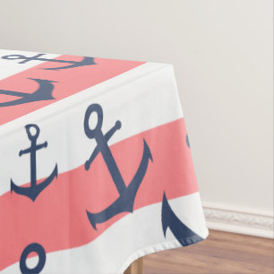 Nappe motif de l'ancre bleue de la marine à bandes de c