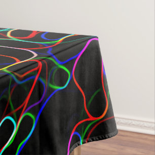Nappe Motif de ligne courbe multicolore Neon -COOL