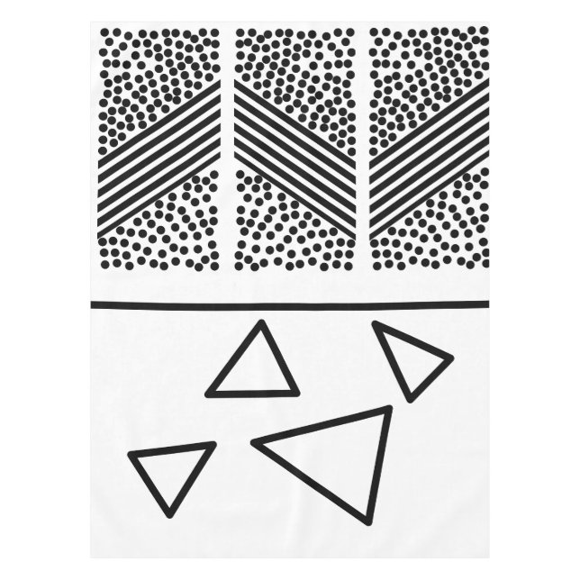 Nappe Motif de lignes triangle Pyramide d'art Abstrait (Devant)