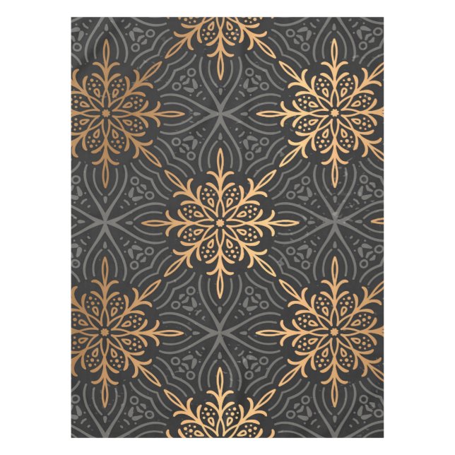 Nappe Motif de mandala en or de luxe Monogram (Devant)
