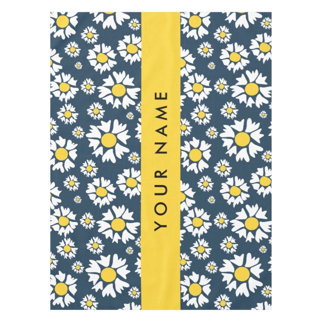 Nappe Motif de marguerite, marguerites blanches, Votre n (Devant)