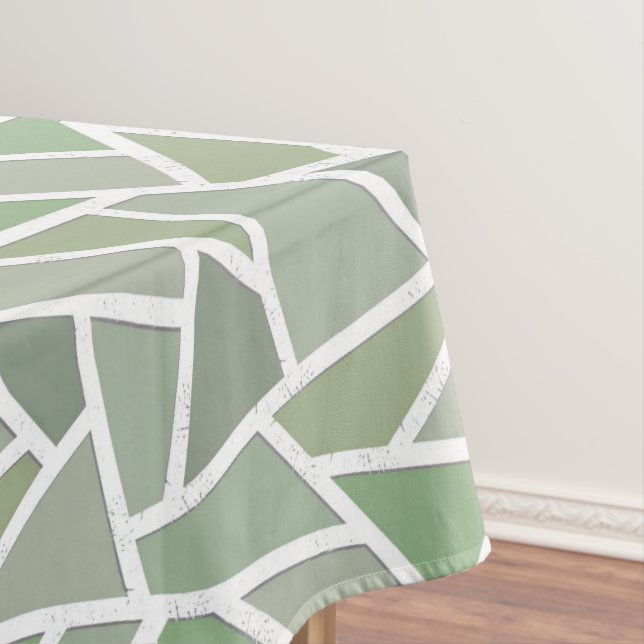 Nappe Motif de mosaïque vert olive (In Situ)