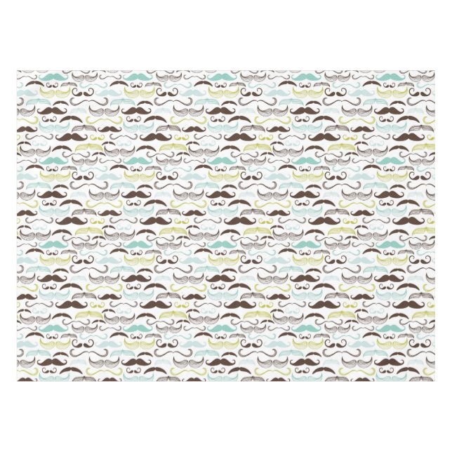 Nappe Motif de moustache, rétro style 2 (Devant (Horizontal))