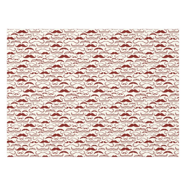 Nappe Motif de moustache, rétro style 3 (Devant (Horizontal))