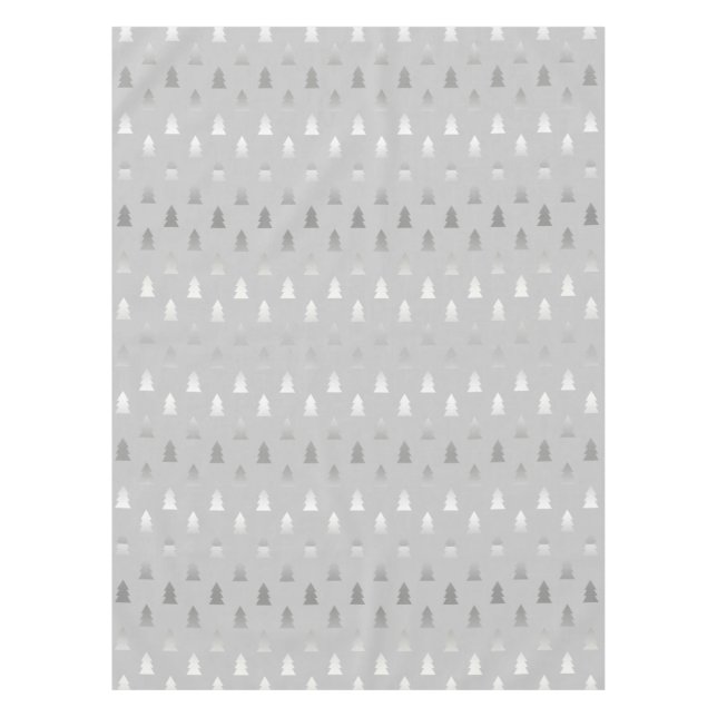 Nappe motif de Noël argenté moderne et élégant (Devant)