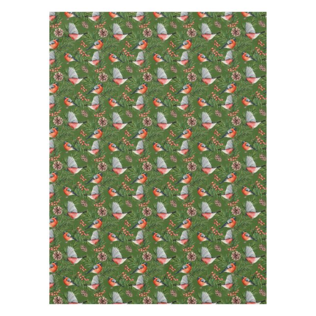 Nappe Motif de Noël Bullfinch (Devant)