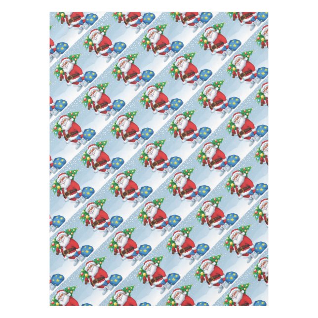 Nappe Motif de Noël de livraison de Santa (Devant)