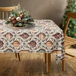Nappe Motif de Noël Earth Tones #12 ID1009