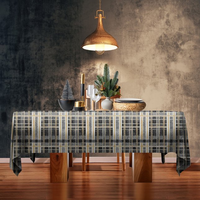 Nappe Motif de Noël en or noir n° 2 ID1009 (Créateur téléchargé)