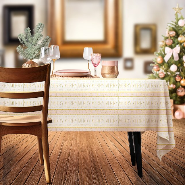 Nappe Motif de Noël en or rose #35 ID1009 (Créateur téléchargé)