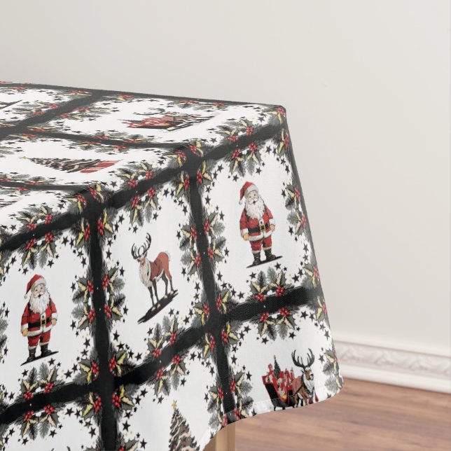 Nappe Motif de Noël rétro (In Situ)