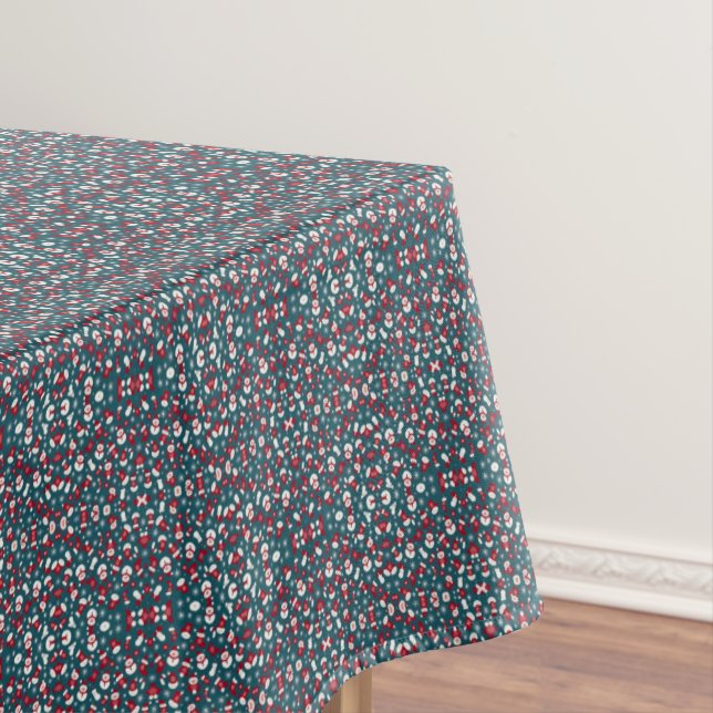 Nappe Motif de Noël rouge et bleu (In Situ)