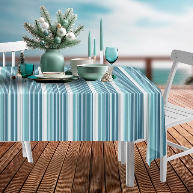 Nappe Motif de Noël turquoise Pinstripe #28 ID1009 (Créateur téléchargé)
