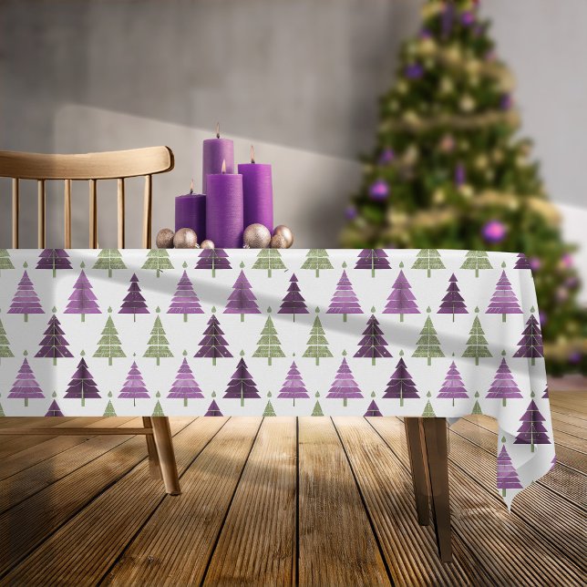 Nappe Motif de Noël vert violet #25 ID1009 (Créateur téléchargé)