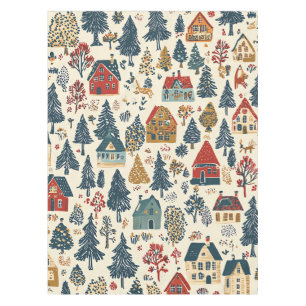 Nappe Motif de Noël vintage Woodland (20)